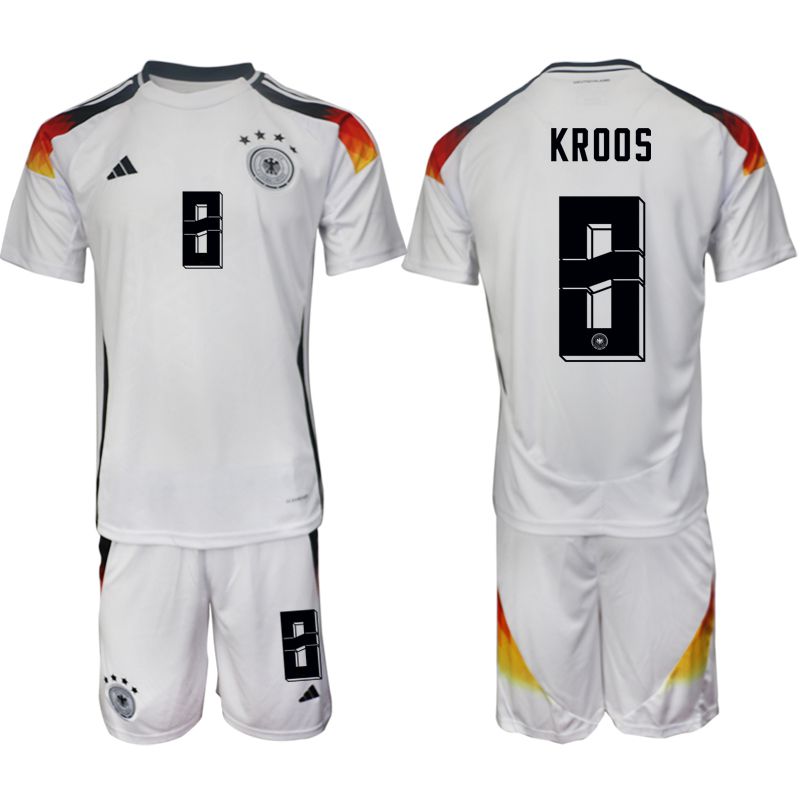 Men 2024-2025 Season Germany home white 8 Soccer Jersey